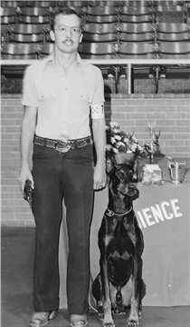 Erick and his Doberman Kane May 1977