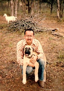 Erick and Casy in 1985 at Conard Farm near Copeland, Texas 